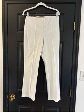 Rachel Zoe Cream Straight-Leg Ponte Pants